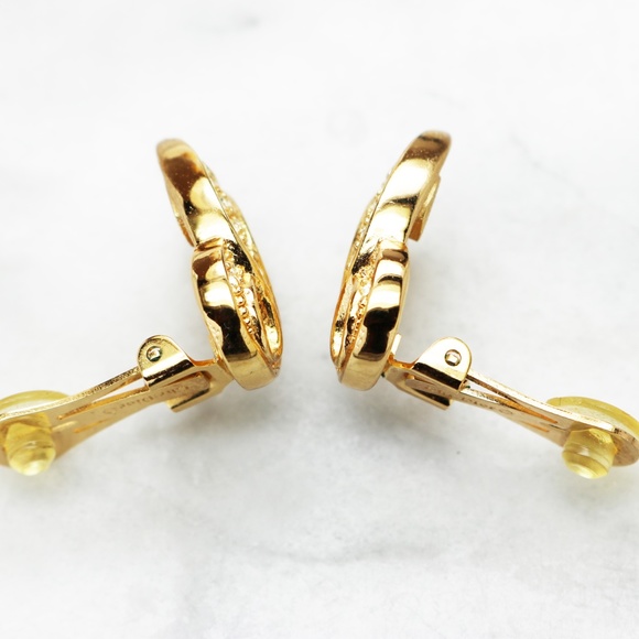 Vintage Christian Dior Crystal Encrusted Earrings - Picture 4 of 16